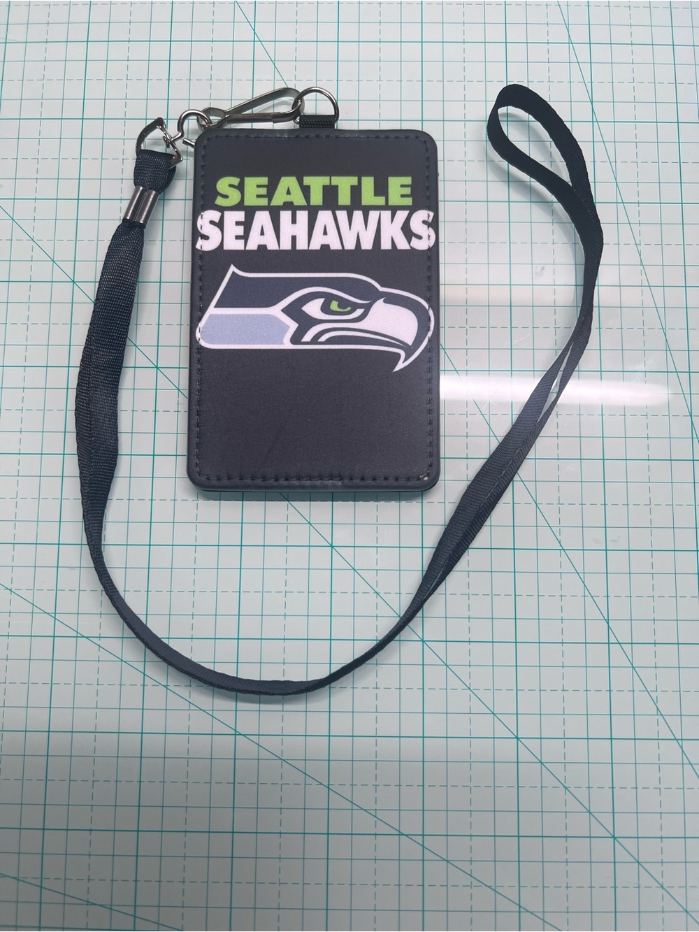 Seattle Seahawks ID holder with lanyard